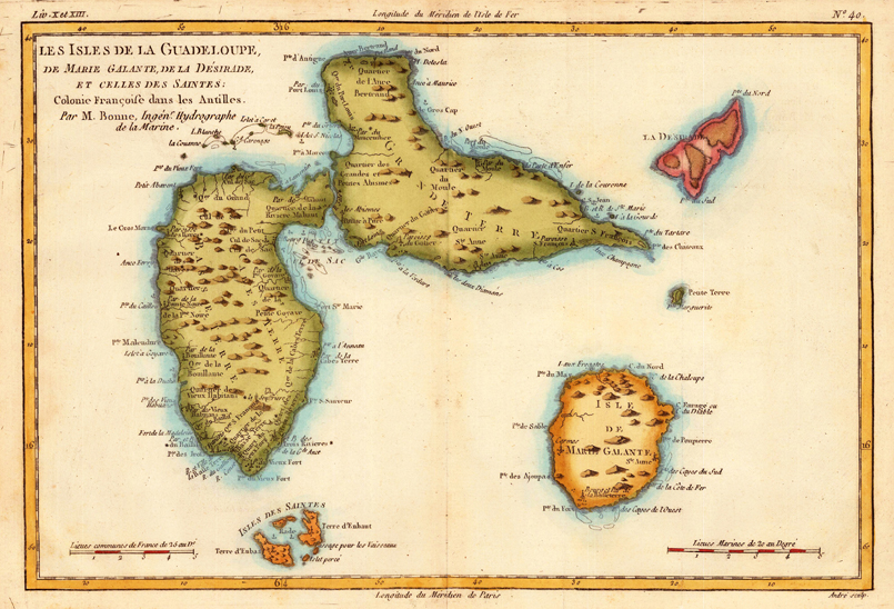 Carte de Guadeloupe1780