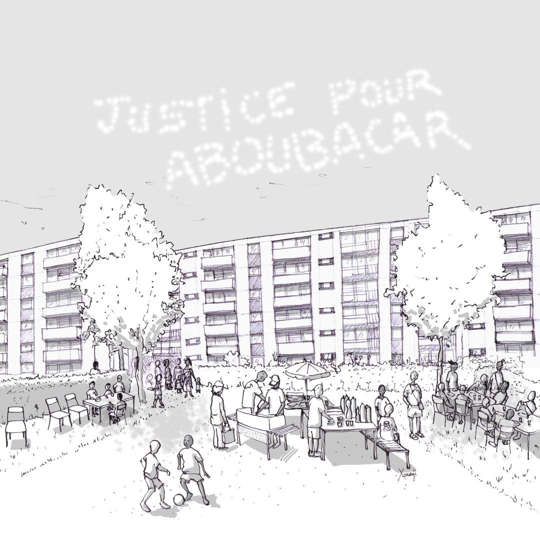 Une sadaqa pour Aboubacar (Illustration : © Xonanji/Cases Rebelles)