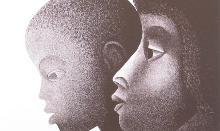 Mother and son, Elizabeth Catlett, 1971.